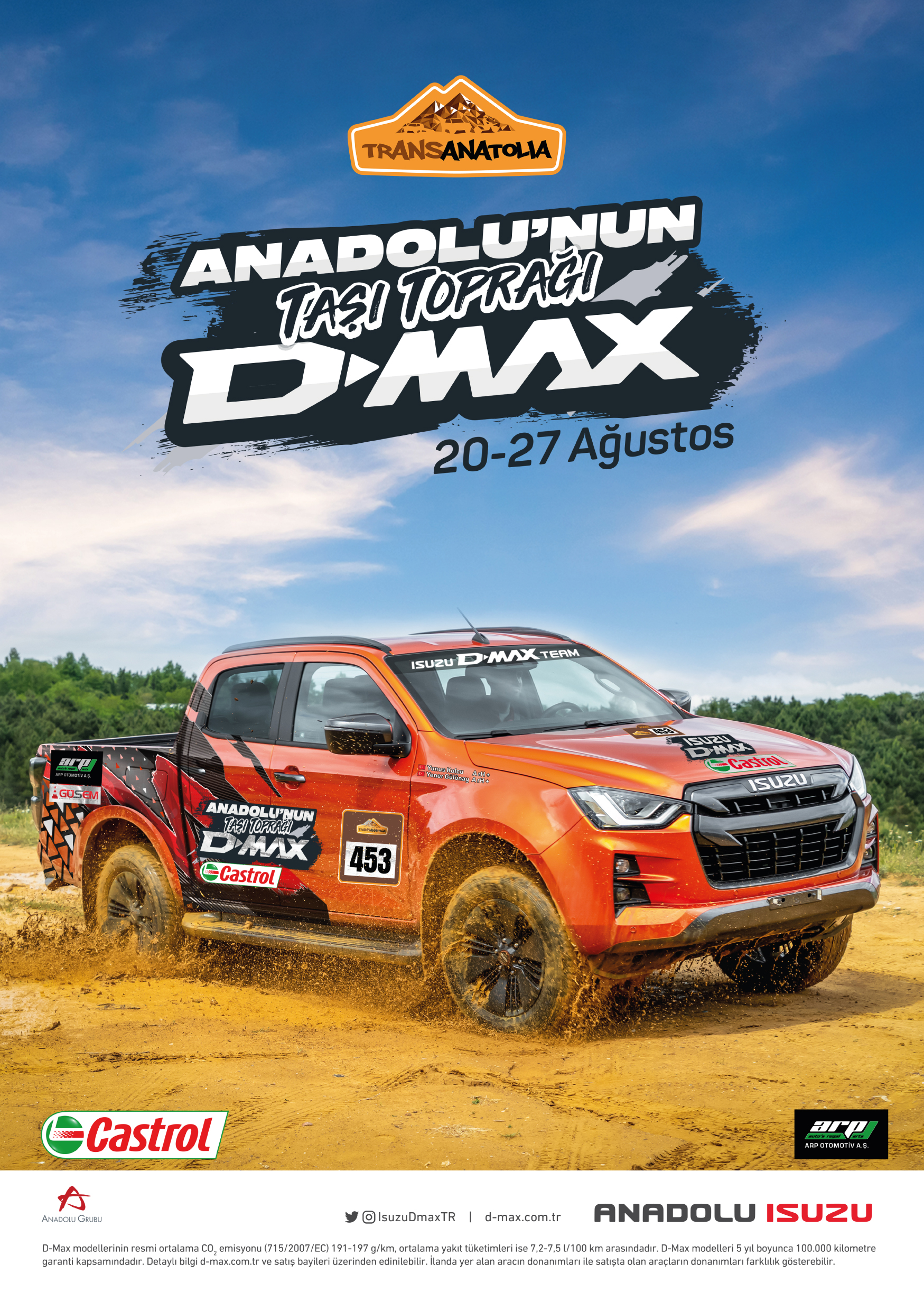 Anadolu Isuzu, TransAnatolia Ralli Raid’de Isuzu D-Max ile yarışacak